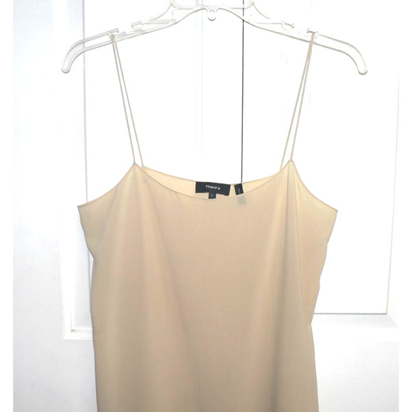 Theory Women's Sleeveless Spaghetti Strap Polyester Under Slip Cream Size 4 SM - Picture 2 of 4